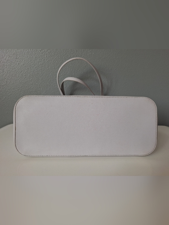 Kate Spade Gray Saffiano Leather Tote Bag Minimalist Work Laptop Bag - Picture 8 of 11